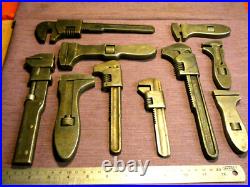 10 Toolkit Vintage Adjustable Wrench Spanner Tools Autojumble Automobilia
