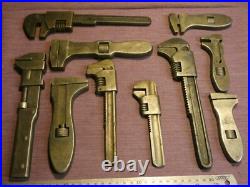 10 Toolkit Vintage Adjustable Wrench Spanner Tools Autojumble Automobilia