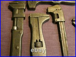 10 Toolkit Vintage Adjustable Wrench Spanner Tools Autojumble Automobilia