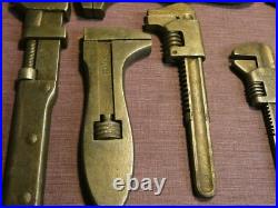 10 Toolkit Vintage Adjustable Wrench Spanner Tools Autojumble Automobilia