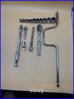 11 pc 3/8 Drive 12-Point SAE Shallow Socket Set (1/4-7/8), with ratchet 11 pc 3/8 Drive 12-Point SAE Shallow Socket Set (1/4-7/8), with ratchet