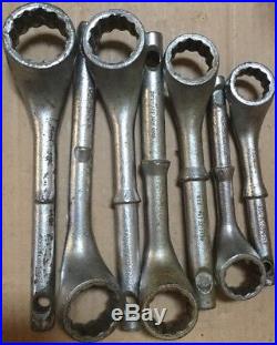(12) Snap-On Tools 1-1/16 To 2-1/4 Heavy Duty Offset Box Tubular Wrench Set