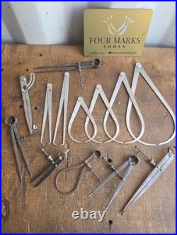 13 x Calipers/Dividers Woodwork/ Woodcarving Ben Harms Collection