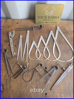 13 x Calipers/Dividers Woodwork/ Woodcarving Ben Harms Collection
