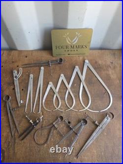 13 x Calipers/Dividers Woodwork/ Woodcarving Ben Harms Collection
