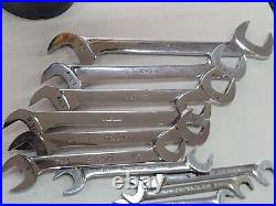 13pc SNAP ON Tools SAE Four-Way Angle Head Open End Wrench Set 3/8- 1-3/8 USA