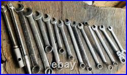 15 snap on and blue point wrenches, different size