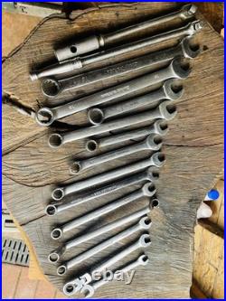 15 snap on and blue point wrenches, different size