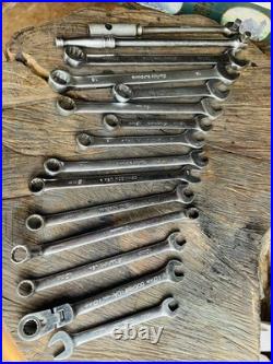 15 snap on and blue point wrenches, different size