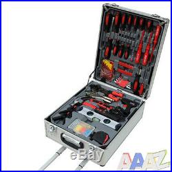 186pc Portable Complete Tool Kit Trolley Case Professional Diy Garage Use