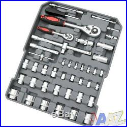 186pc Portable Complete Tool Kit Trolley Case Professional Diy Garage Use