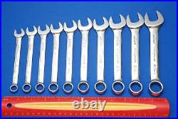 2017 Snap-on 10 Pc 12-Point Metric Flank Drive Short Combo Wrench Set OEXSM710B