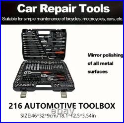 216 heavy duty socket set use for home, car any mechanical work tool set