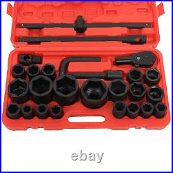 26Pcs Socket Set 3/4 & 1 Drive Car Repair Tool DIY Ratchet Wrench Kit with Box