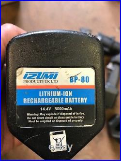 2x Izumi Cordless Cable Crimpers, 14.4 Volt Lithium Battery, Rec-430e Crimper
