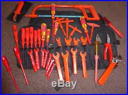 39 piece top quality electricians 1000v insulated set in a tool roll