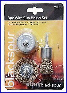3pcs, Wire Brush Set use with drill