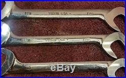 5 Piece Set of Snap On 4 Way Angle Wrenches Large Sizes 7/8 thru 1-1/8