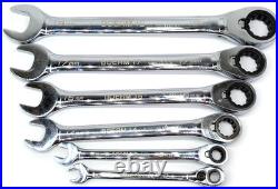 6 Piece Blue Point BOERM 8,9, 14, 16, 17, 19 MM Combo 12 pt Ratcheting Wrench