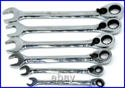 6 Piece Blue Point BOERM 8,9, 14, 16, 17, 19 MM Combo 12 pt Ratcheting Wrench