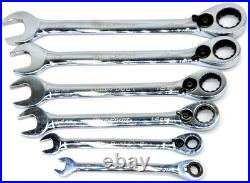6 Piece Blue Point BOERM 8,9, 14, 16, 17, 19 MM Combo 12 pt Ratcheting Wrench