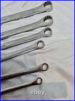 6 x SNAP-ON LONG REACH RING SPANNERS 8 20mm vgc