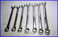 7 Snap On Large Size Metric Combination Wrenches Size 20 mm to 27 mm USA