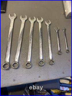 7 Snap On Tools OEXM Metric Pt set Combination Wrenches 19/18/17/16/14/11/9