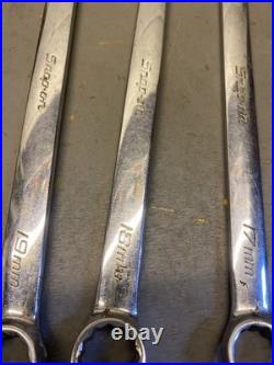 7 Snap On Tools OEXM Metric Pt set Combination Wrenches 19/18/17/16/14/11/9