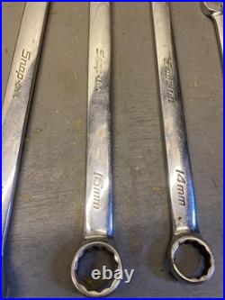 7 Snap On Tools OEXM Metric Pt set Combination Wrenches 19/18/17/16/14/11/9