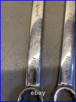 7 Snap On Tools OEXM Metric Pt set Combination Wrenches 19/18/17/16/14/11/9