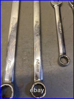 7 Snap On Tools OEXM Metric Pt set Combination Wrenches 19/18/17/16/14/11/9