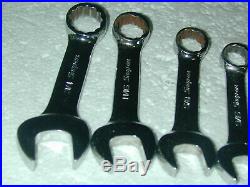 7 pc Stubby Snap on Combo Wrench OXI12- OXI24B 3/8 3/4 Short Set SAE Tool