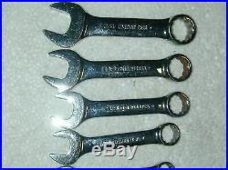 7 pc Stubby Snap on Combo Wrench OXI12- OXI24B 3/8 3/4 Short Set SAE Tool