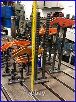 7no. CARVER Heavy Duty Tee T Slot Clamps and 16 bases in total £600 plus vat