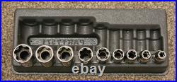 9 pc Combination Drive TORX Plus Shallow Socket Set (E8- E24)