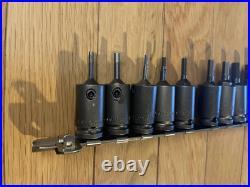 APEX 13pc Hex Bit Socket Set 3/8 Drive Business Black Mechanic Tools USA