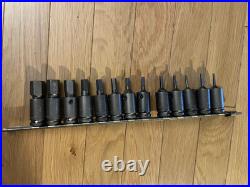 APEX 13pc Hex Bit Socket Set 3/8 Drive Business Black Mechanic Tools USA