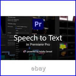Adöbe Speech to Text for Premiere Pro Read Description