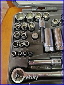 Allen 47 Piece 1/4 3/8 Inch Drive Fractional Metric Socket Set USA Vintage Tools