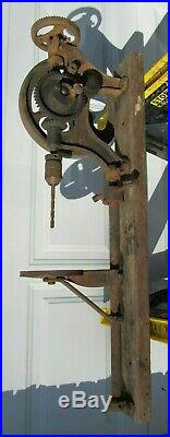 Antique Champion Blower & Forge Hand Crank Post Drill Press Lancaster PA