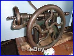Antique Drill Press Hand Crank Cast Iron Drill Press #5006 Embossed W Prepper