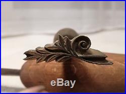 Antique French Bronze Brass Leather Bookbinding Hand Embossing Tools Roller