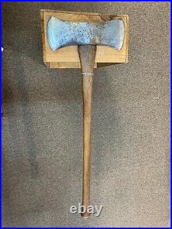 Antique Kelly Hand Made Embossed Double Bit Swamping Axe A22 11 Head 34.5 Hand