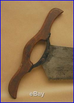 Antique Primitive Unusual Handle Hand Saw Tool Early Disston Keystone Etching