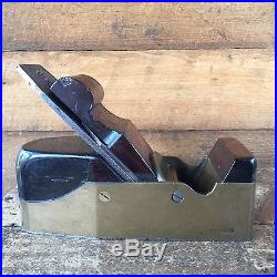 Antique SLATER Gunmetal INFILL PLANE Rosewood Bronze Old Vintage Hand Tool #113
