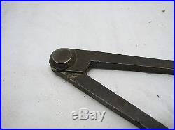 Antique Signed Blacksmith Hand Forged Compass Divider Tool Scribe Lot Gun Metal