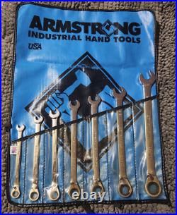 Armstrong 7 Piece Reversible Ratcheting Wrench Set 3/8-3/4 SAE Armstrong 7 Piece Reversible Ratcheting Wrench Set 3/8-3/4 SAE