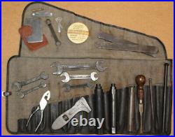 Authentic Jaguar Xk120 Toolkit With Short British Made Spanners, Concours Ready