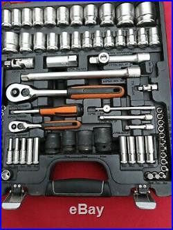 BAHCO 1/4 & 1/2 Combination Socket & Spanner 94 Piece Set S87+7 Little Used